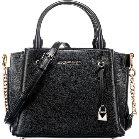 michael kors kleine handtasche schwarz|Michael Kors small satchel handbag.